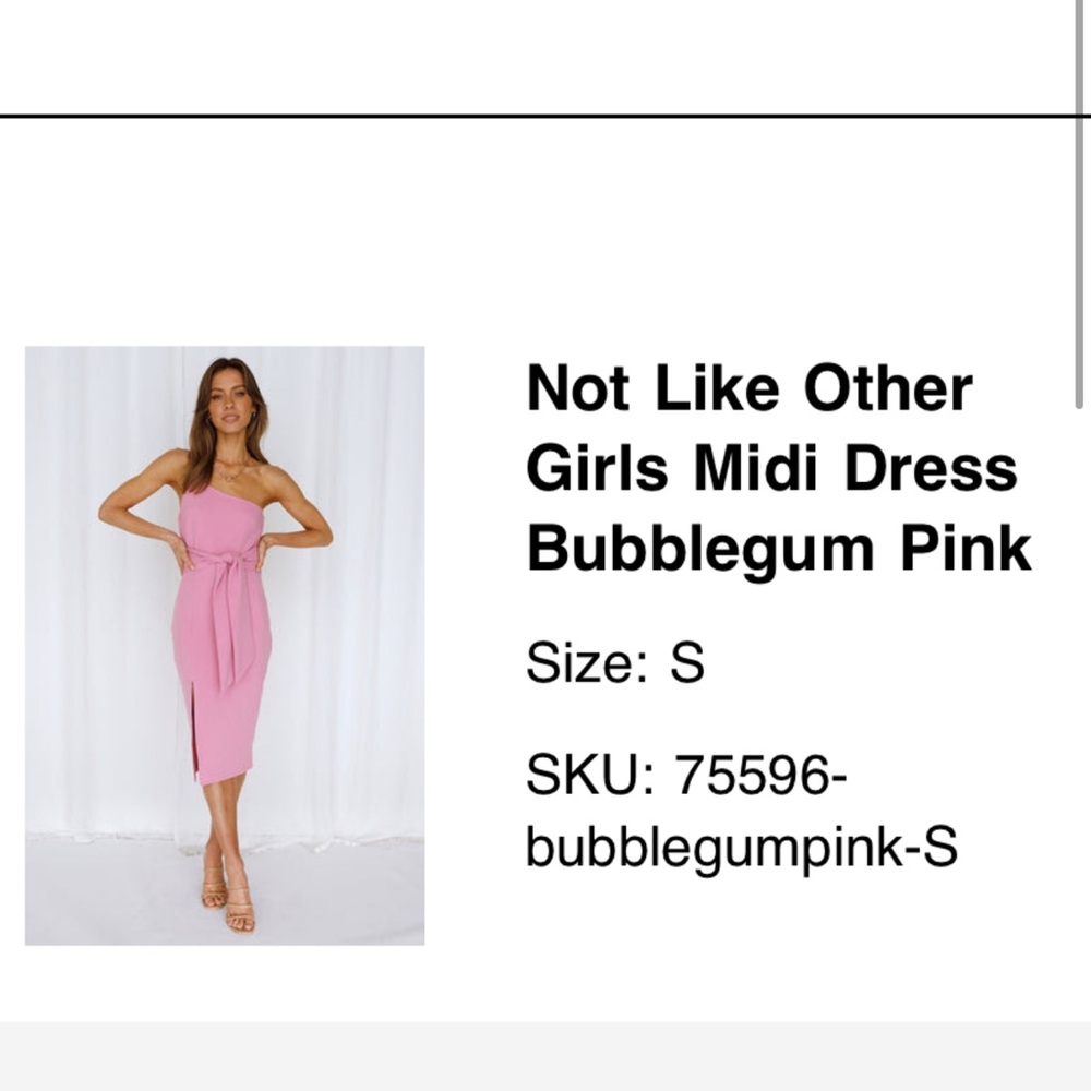 Not Like Other Girls Midi Dress Bubblegum Pink